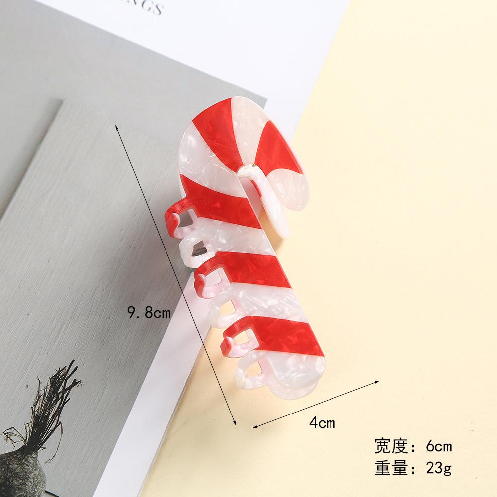 Christmas Gingerbread Man Cartoon Hair Clip, Christmas Cane Candy, Simple Grip Clip, Versatile Commuting Headband, Hair Accessory