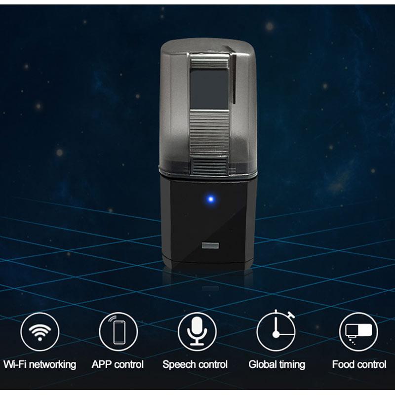 200ml/100ml/450ml/200ml Automatic Aquarium Fish Tank Feeder Wifi Smart Phone App Remote Control Fish Feeding Device Intelligent Timing Food Dispenser