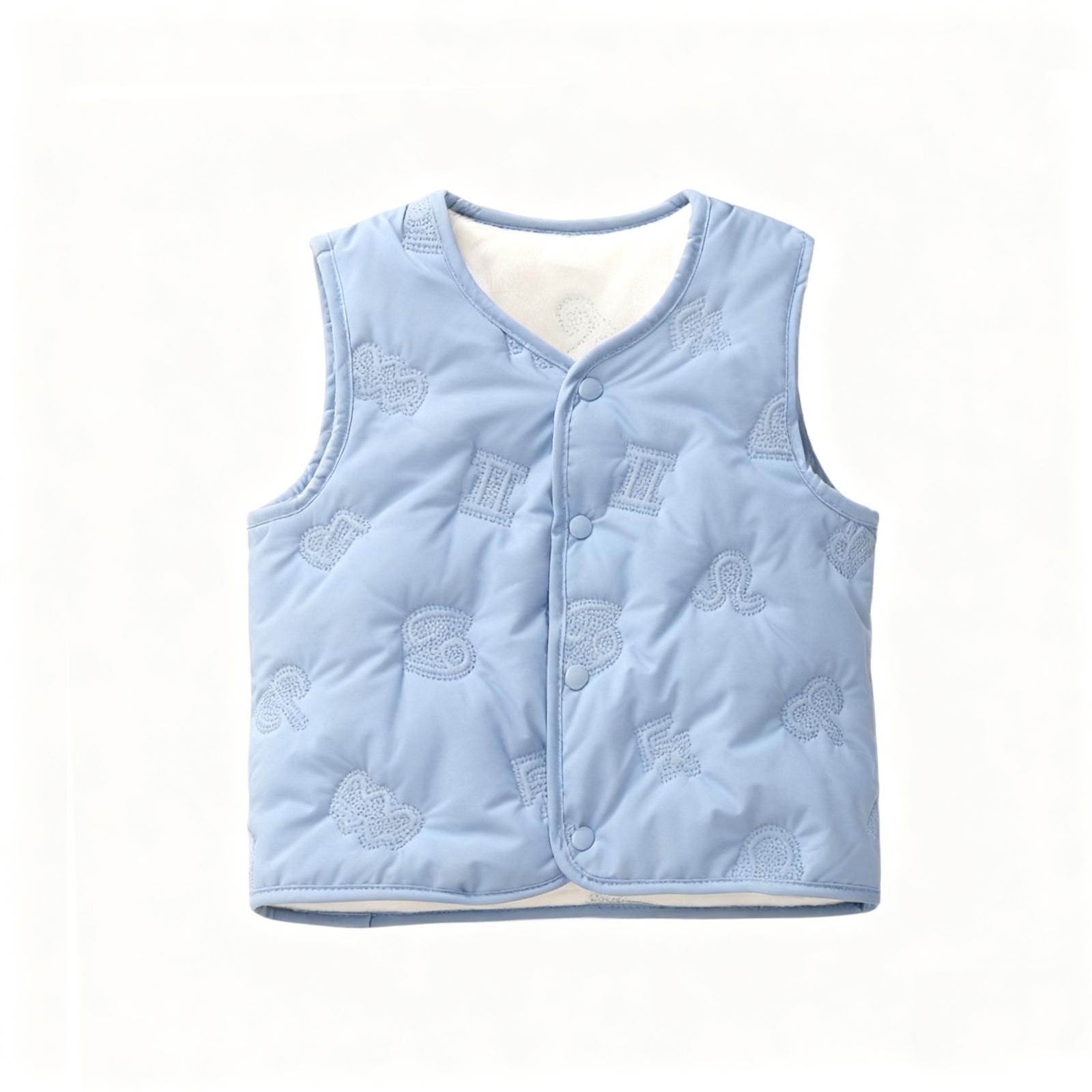 

Детская модная повседневная куртка-жилет с капюшоном 120 синий