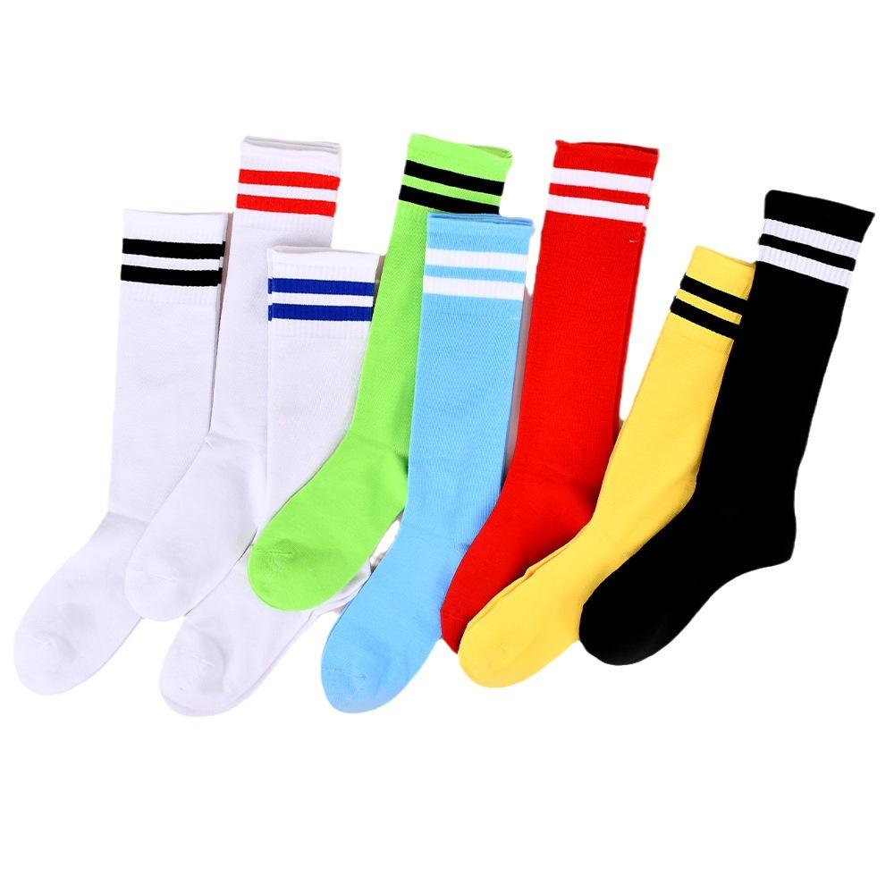 Children'S Stockings Girls' Summer Thin Boys' Football Socks Solid Color Cotton Socks High Tube White Socks Student Long Socks Tide