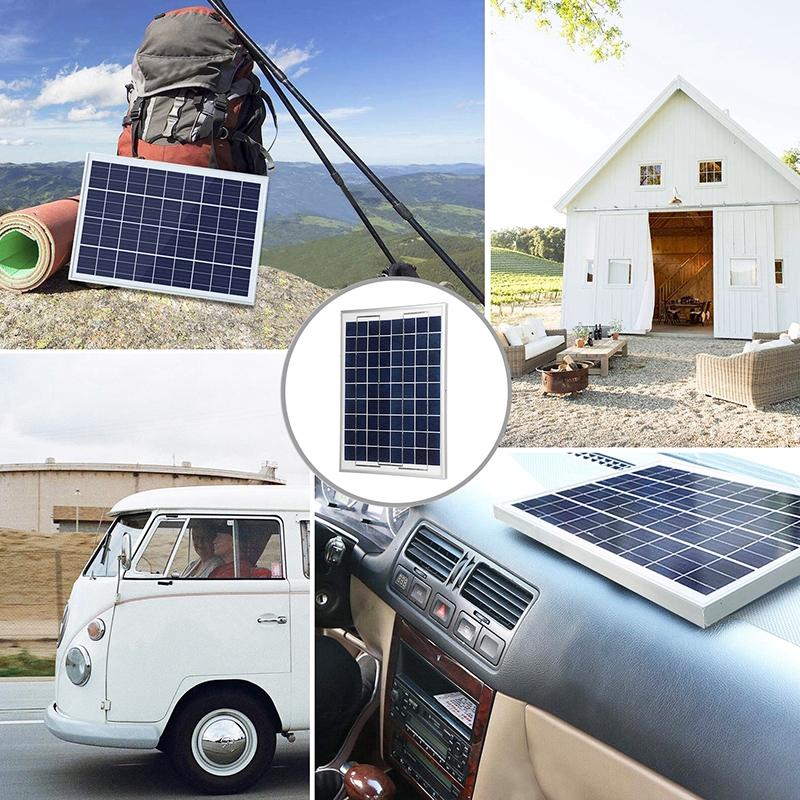 20W Solar Panel System Kit Solar Cell 1000W Modified Sine Wave Power Inverter +10/20/30/40/50/60A Controller for Outdoor