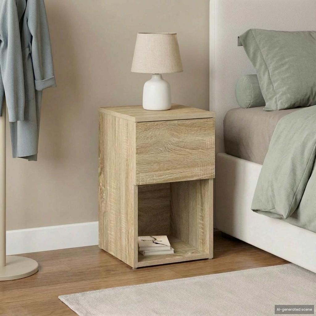 Bedside Cabinet In Sonoma Oak 29 X 31.5 X 49 Cm Particleboard