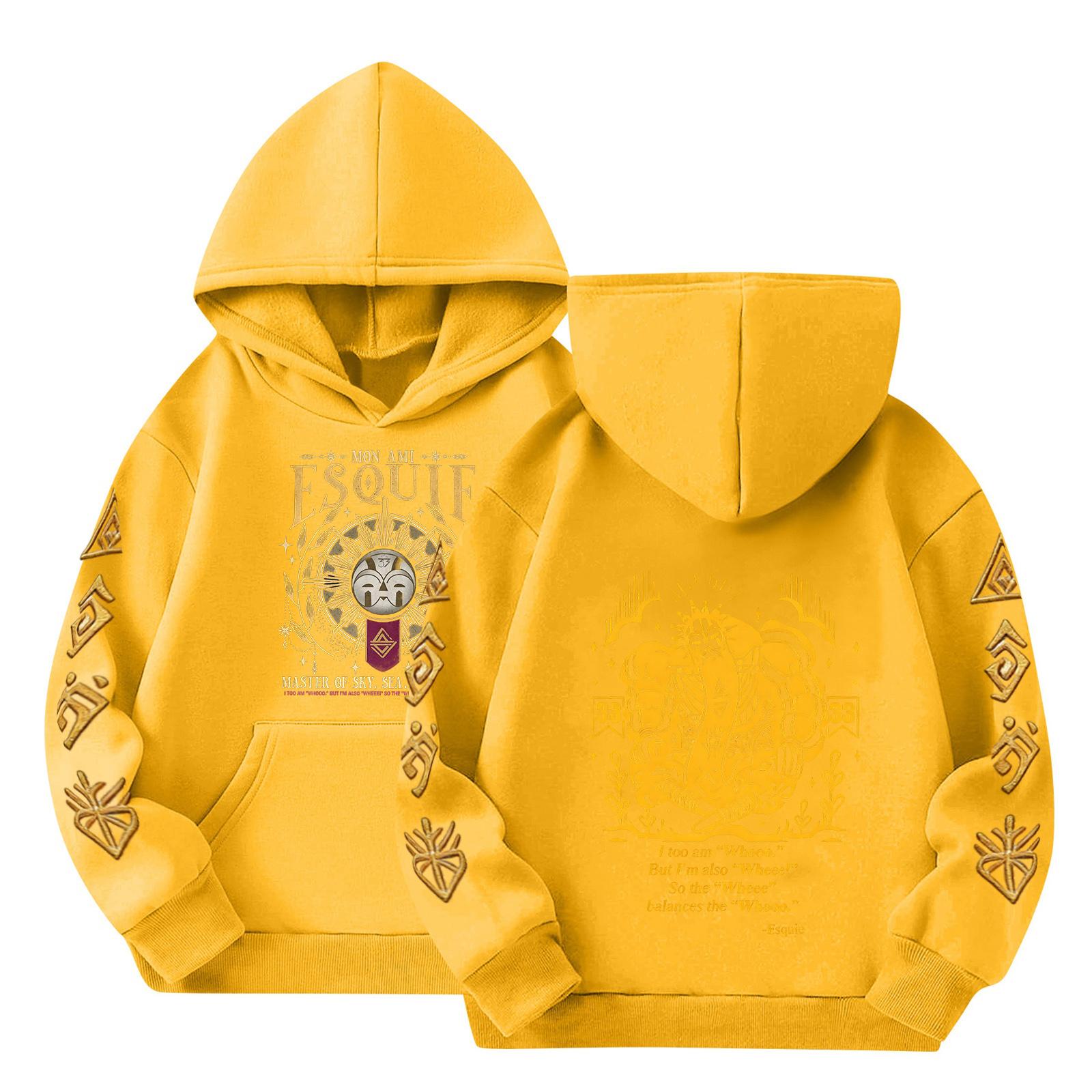 

Children s Fashionable Comfortable Casual Long-Sleeved Printed Hooded Top 160 жовтий