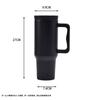 1Pc 1200ML 304Stainless Steel Print Cup with Straw Portable Car Cup Large Capacity Water Cup Car Water Bottle