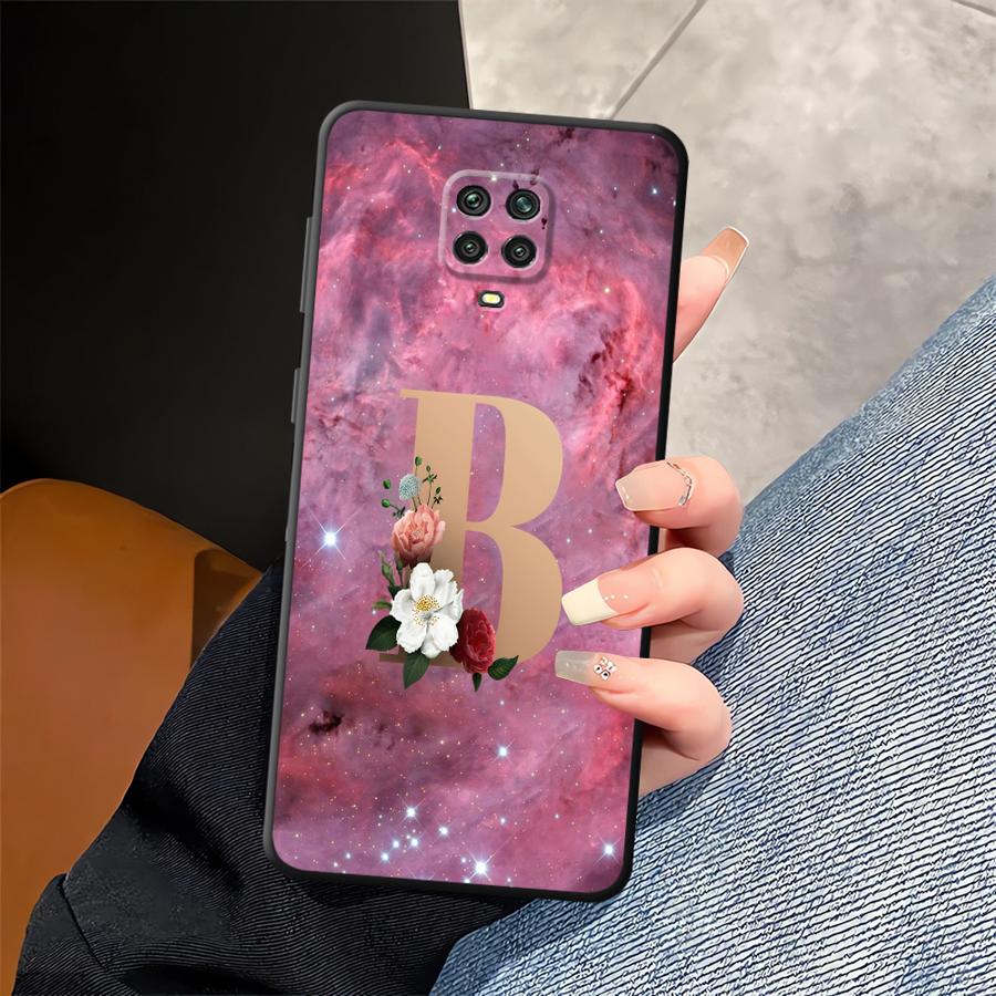 Case for Xiaomi Redmi Note 14 13 Pro Plus 9 8 7 12 11 14C K80 12C 13C A4 A5 A3 A1 10 Phone Cover A1 A2 K40 Flower Name Letter A