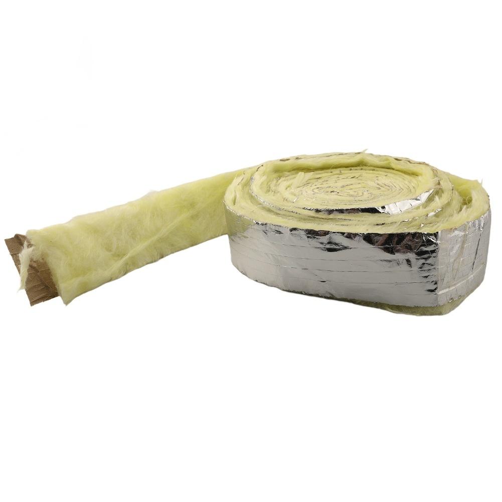 Fiberglass Felt Roll 10m Pipe Insulation Wrap Glass Wool Felt Strip Sound Absorption Heat Insulation Foil Glass Wool Felt Strip