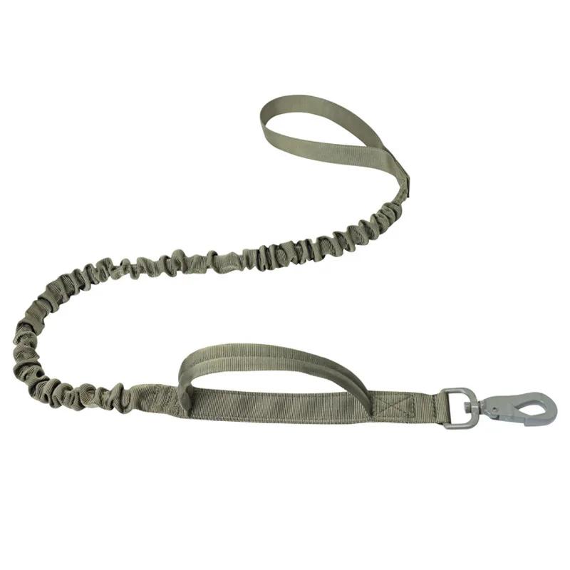 

Тактический поводок для домашних животных, эластичный поводок для собак, для улицы, нейлоновый тренировочный, прочный, военный, для энтузиастов, поводок для собак армия зеленый