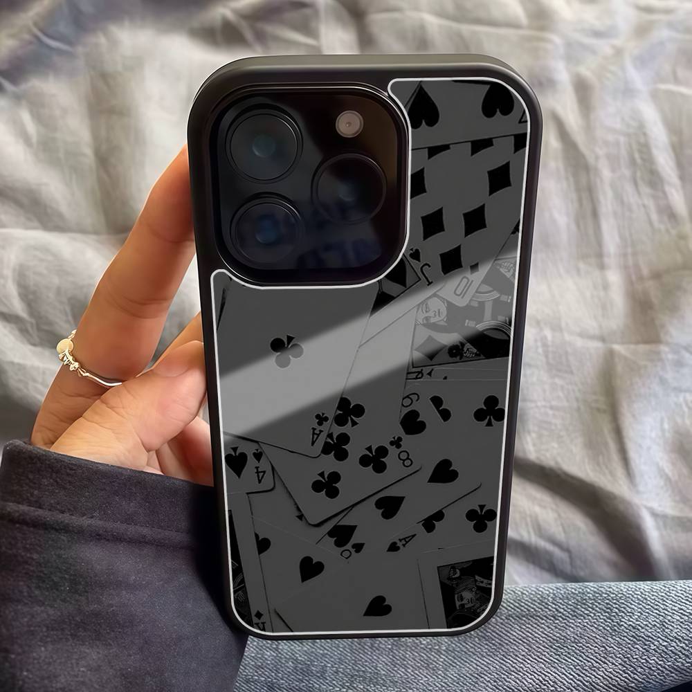 

Чехол для телефона с игральными картами Силиконовый PC+TPU Для Для IPhone 11 12 13 14 15 16 Plus 17 Pro Max Чехол iPhone 15 pro