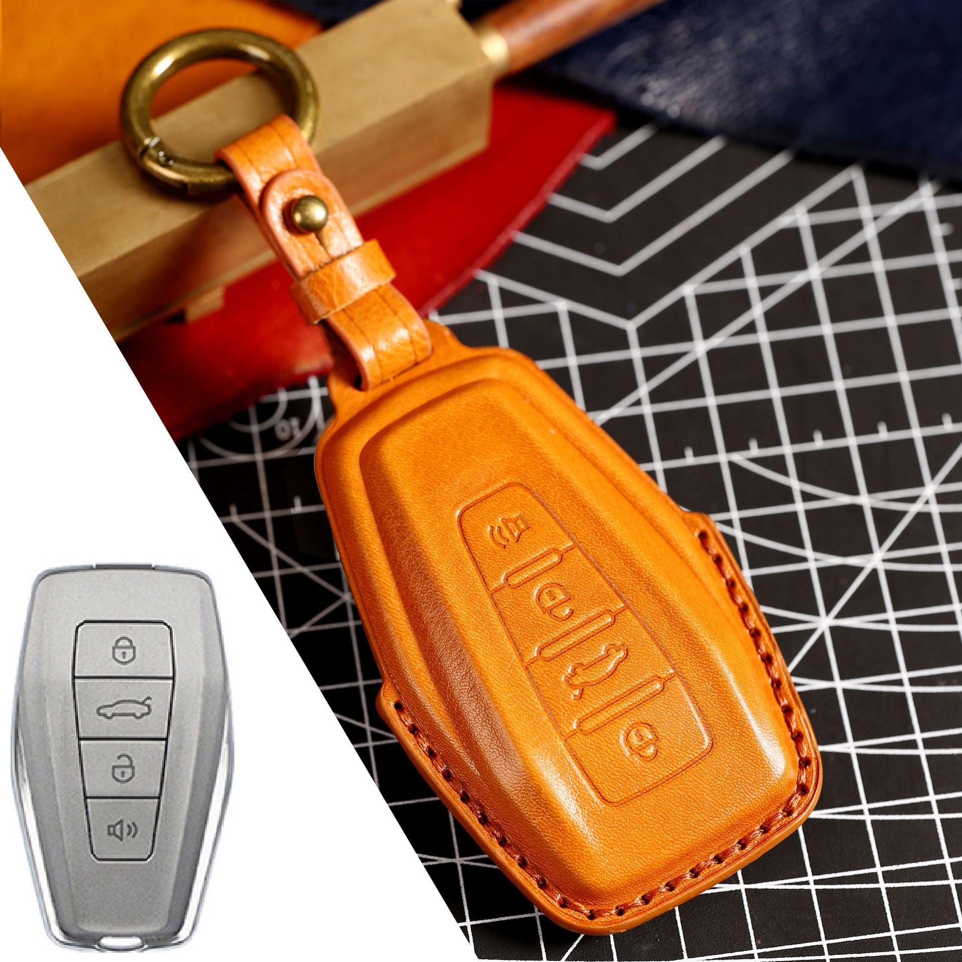 

Applicable to Geely gl New Emgrand gs Vision x6 Colorful Bing Rui Borui Jiaji Xingrui Bag Car Key Set Genuine Leather