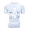 Abstract Print Men's Sports T-Shirt Training Fitness Compression Workout T-Shirt T-Shirt for Men