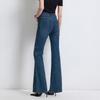VEROMODA Women's Rhinestone Slant Waist Flared Jeans