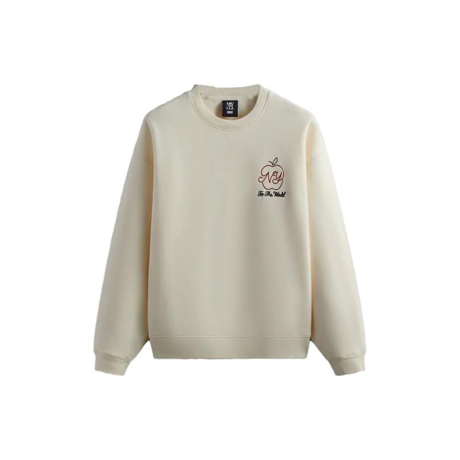 Kith New York To The World Nelson Crewneck Sandrift Unisex Tops Cream KHM031273-104