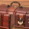 Vintage Treasure Chest Wooden Jewelry Box Antique Jewelry Storage Box  Packaging Box
