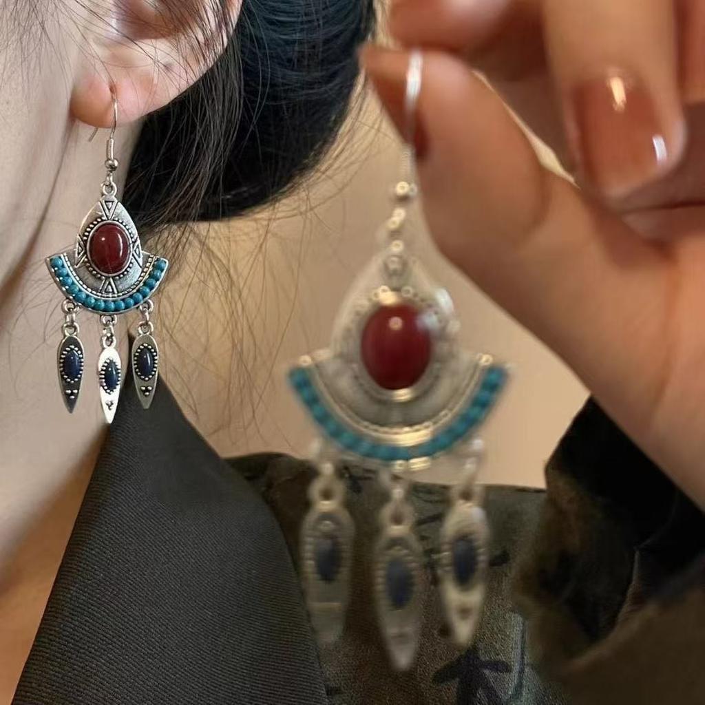 1 Paar Quasten-Ohrringe für Damen, Boho-Schmuck, leicht und elegant