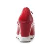 FOREADA Scarpe da Donna con Tacco Alto Zeppe in Vernice Scarpe con Tacco Alto Zip Punta Appuntita Scarpe da Donna Nuova Primavera Rosse Taglia 34-40