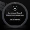 VFO1   Leather Car Steering Wheel Cover Protection Case Anti Slip Breathable Protector For Benz AMG A/B/C/E/S Class GLE C200L W220 W211