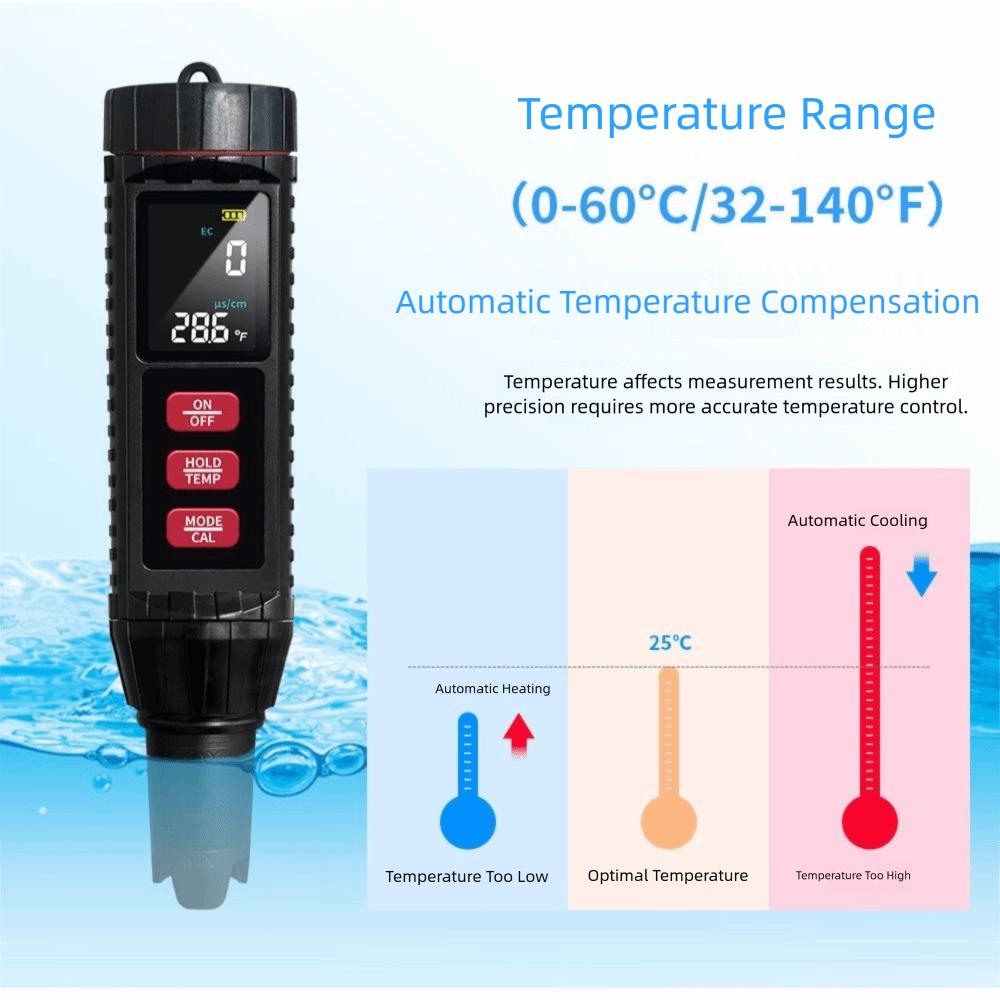 Waterproof Household Water Test Pen Multifunction PH Tester Durable Digital PH Meter  Hospitals