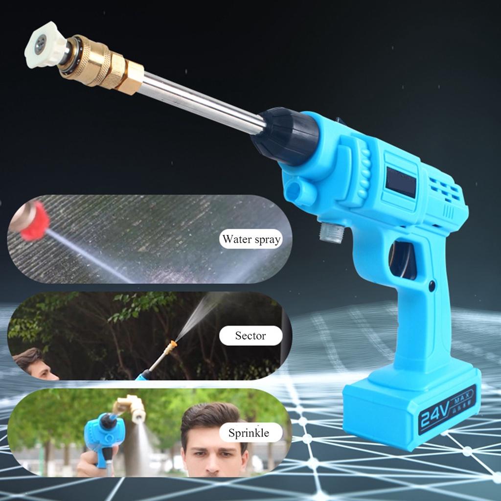 200W 5600mAh 30bar Cordless Water Guns Portable High Pressure Lithium Battery Wireless Car Washing Machine 11Pcs