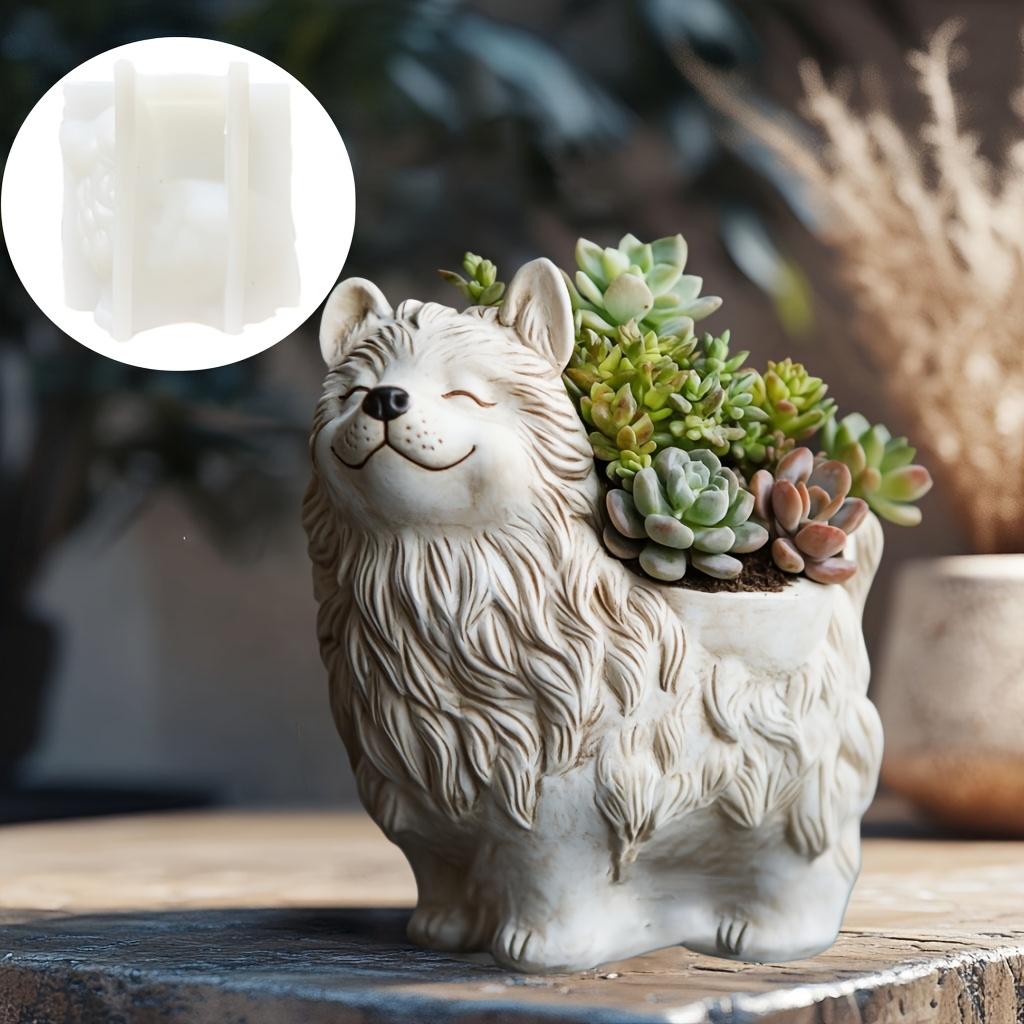 Large koala shaped succulent plant flowerpot resin silicone mold cute koala pen holder storage box gypsum molds Christmas gift