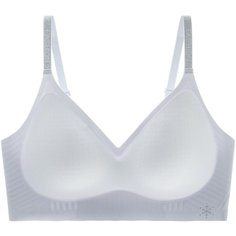 Traceless small chest jelly strip soft support lifting and gathering anti-sagging Traceless breathable bra