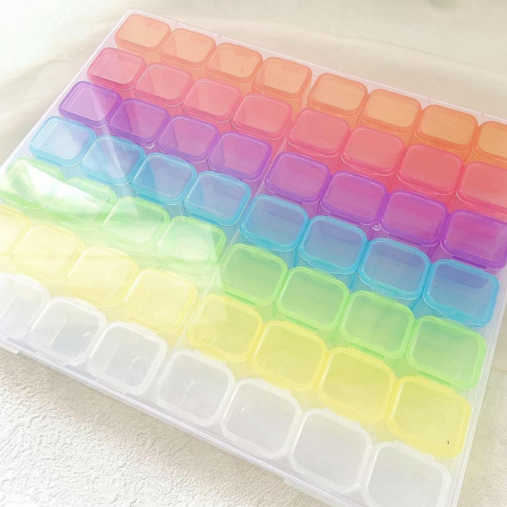 Nail Art & Jewelry Storage Box: 10 or 24 Small Grids for Drills & Ornaments