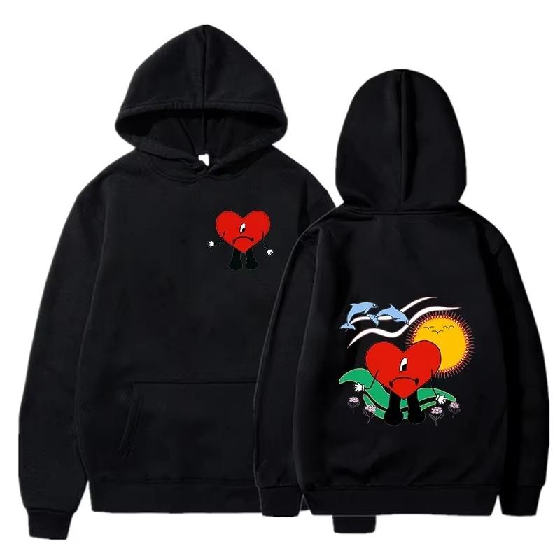Lustige Bad Bunny Hoodies Un Verano Sin Ti Print Männer Frauen Streetwear Hoodie Mit Kapuze Sweatshirts Pullover Unisex Trainingsanzug Kleidung