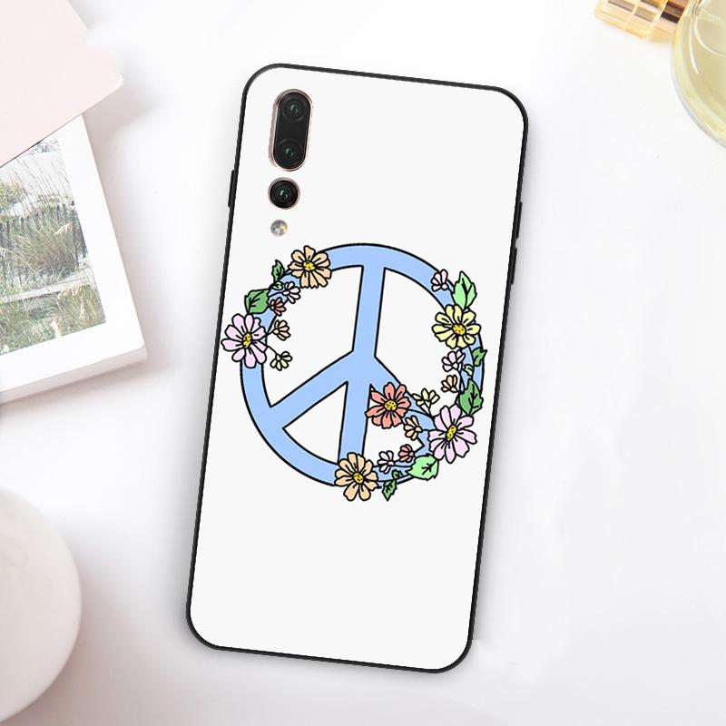 

Love Peace Sign For Huawei Nova 5T 9 10 SE 7i 8i 11i 12i Y73 Y90 Y70 Y72 Y61 Y91 Y60 P20 P40 P30 Lite Case Huawei Nova Y90