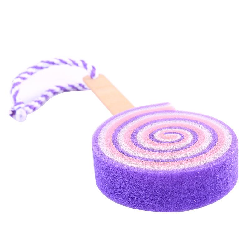 Creative lollipop cleaning sponge, powerful stain removal dishwasher brush, kitchen thickened hanging shower sponge wholesale