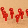 10pcs 3D Landmark Design Red Push Pins For Photo Wall Decoration And Cork Board Marking Decorative Pushpins