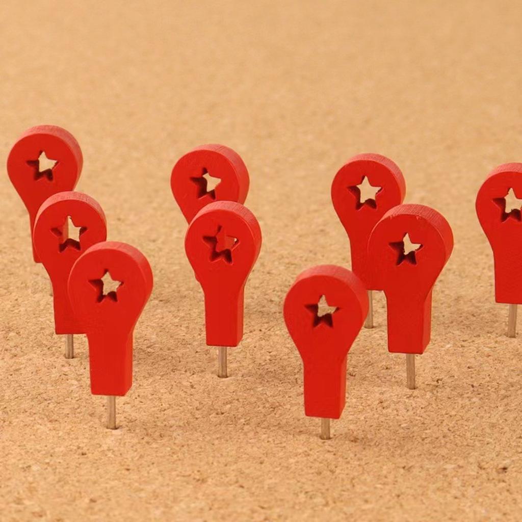 10pcs 3D Landmark Design Red Push Pins For Photo Wall Decoration And Cork Board Marking Decorative Pushpins