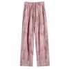 Ice Silk Tie-Dye Wide-Leg Plus-Size Women's Pants - Cool, Casual Summer Wear