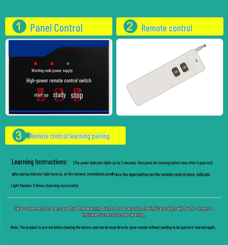 High-Power 220V/380V Smart Wireless Remote Controller for Water Pump Motors