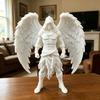 3D Printed Dark Angel Statue Gothic Hooded Figurine Detailed Winged Desk Decor