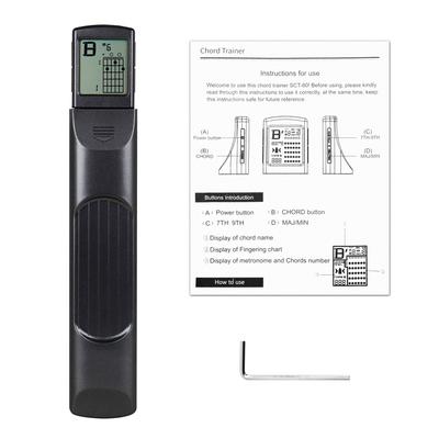 IRIN Pocket Guitar Chord Trainer 6 Fret Portable Practice Tool with Chord Name Fingering Chart Metronome Display Screen