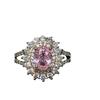 2026 Aquamarine Sunflower Ring Women's Light Luxury High-End Full of Diamond Flower Ring