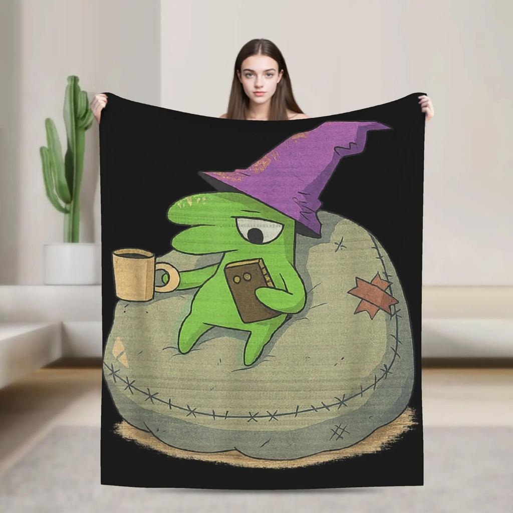 Smiling Friends Pim and Charlie Flannel Blanket Winter Super Soft Throw for Kids Couch Bed Home Streetwear Trend Bedspread