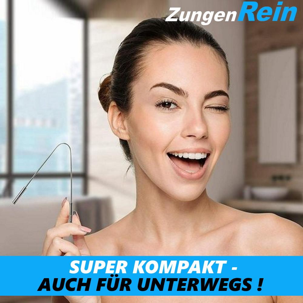 ZungenRein Tongue Cleaner Tongue Scraper Stainless Steel Tongue Brush Ayurveda [2 Pieces]