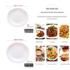 Miaojie White Melamine Shallow Plate, 10-inch