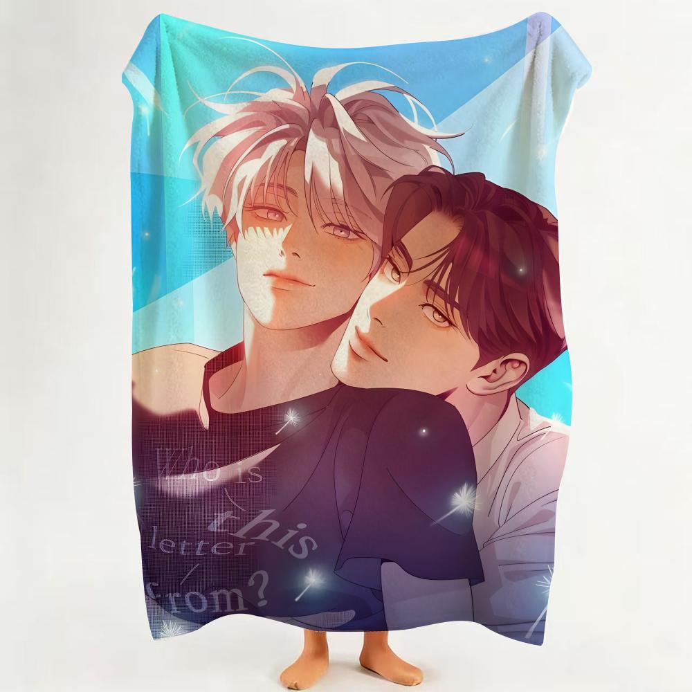 Comic P Pearl B Boy Throw Flannel Throw Blanket Suitable for Sofa Living Room Bedroom