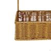 Elegantní závěsný košík z ratanu na zeď pro organizaci domácnosti