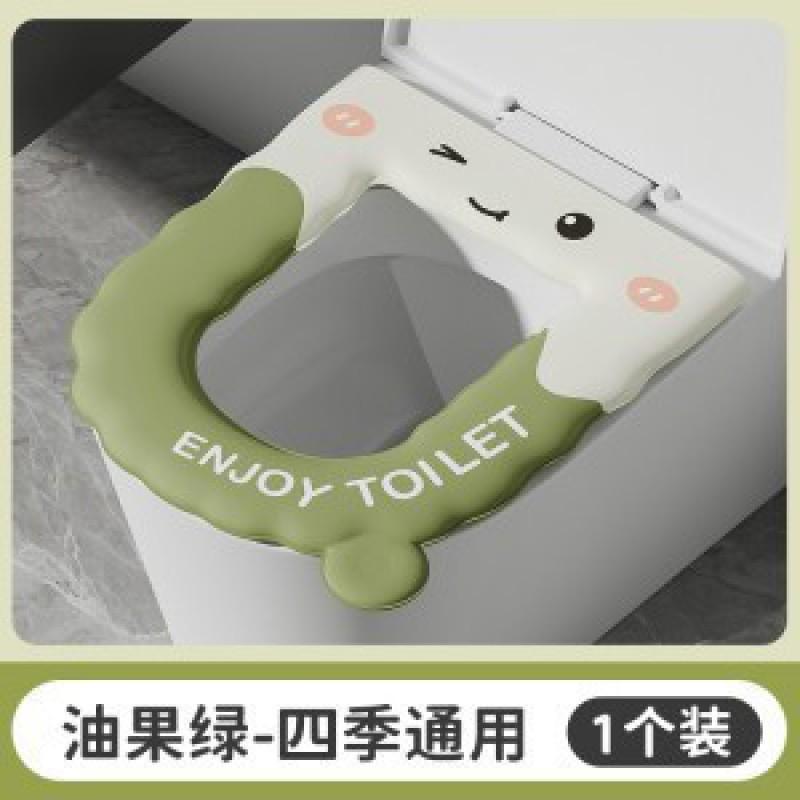 Washable Cartoon Toilet Seat Cover Home Bathroom - Soft Plush Use Zipper Multiple Cute Designs