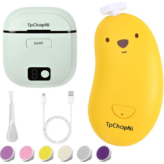 Electric Nail Clipper, Baby Nail Trimmer Electric, Baby Nail Clippers with Light,2-in-1 Nail File Set Rechargeable for Infant Baby,Toddler Kids, with