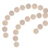 50 Pieces Wood Tags Round Heart Shaped Wooden Discs with 2 Holes and 50 Pieces Rings for Birthday Board Calendar DIY Crafts