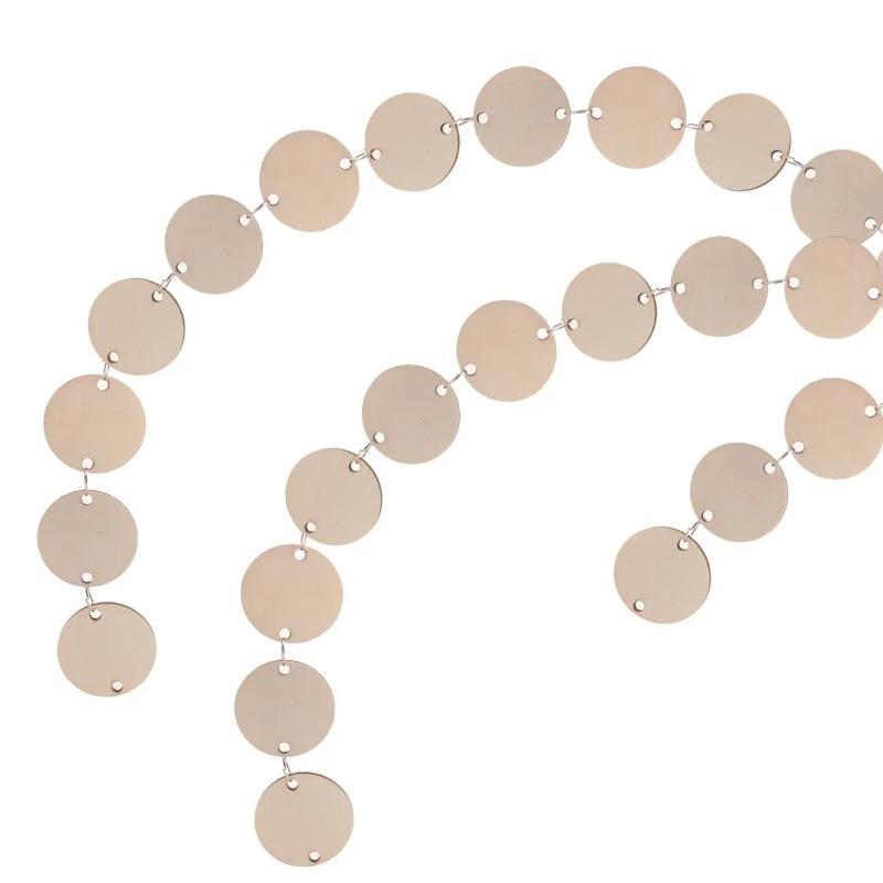 50 Pieces Wood Tags Round Heart Shaped Wooden Discs with 2 Holes and 50 Pieces Rings for Birthday Board Calendar DIY Crafts