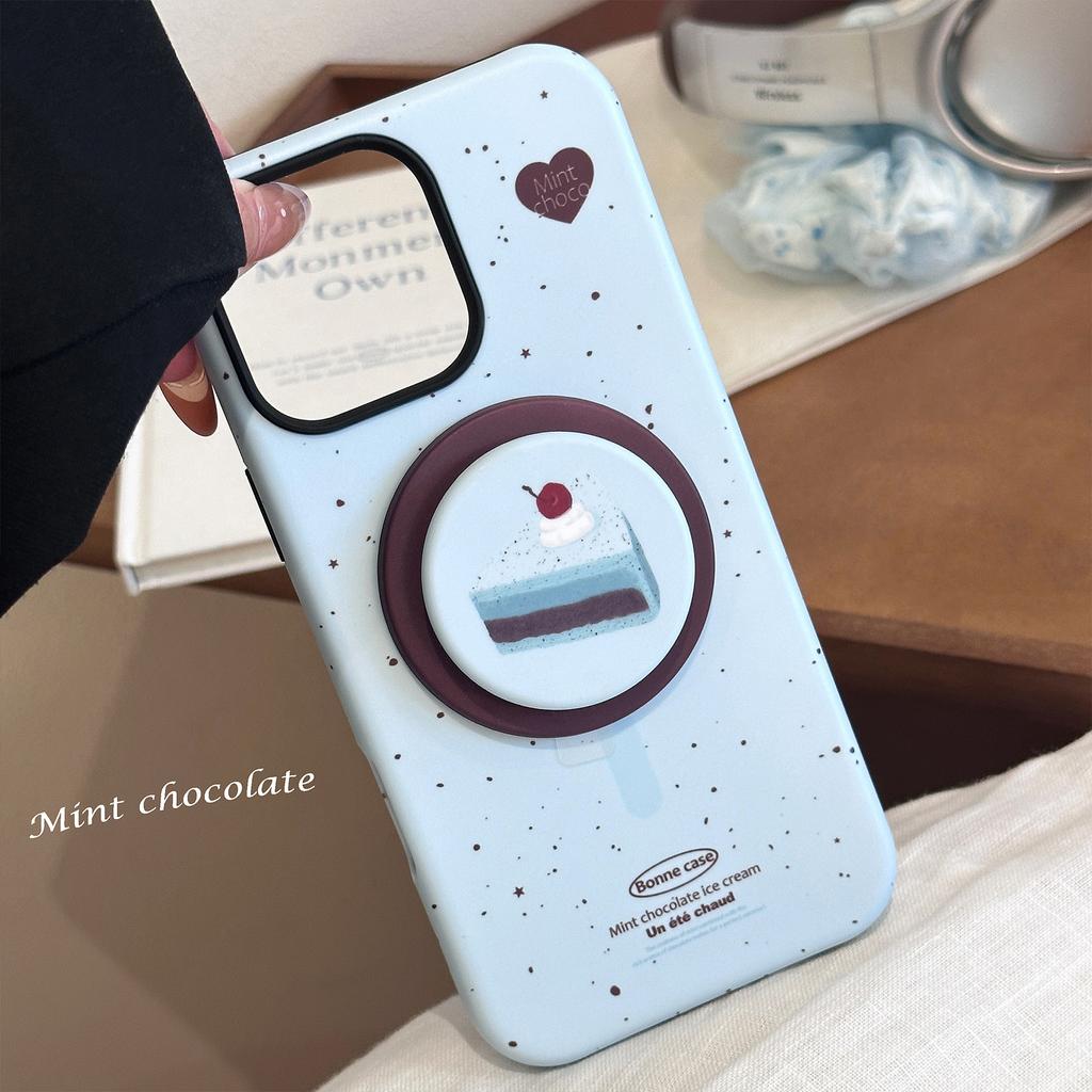 Mint Raw Cake IPhone 16 Apple Phone Case 14 Applicable 13 Film Magnetic Stent 15promax Hard