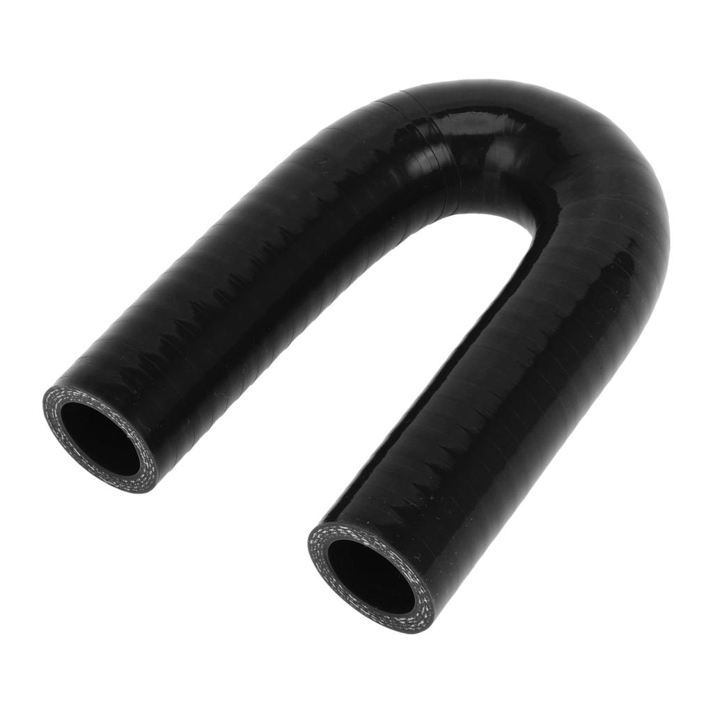 X AUTOHAUX 1 Piece Inner Diameter 22mm/087" Length 120mm/472" 180 Degree Black Car Silicone