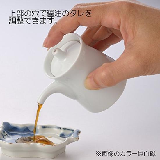 Hakusan Porcelain Soy Sauce X Hasami Made In Japan G-Shaped Dispenser, Small, Tenmoku, (approx.) 5.6 7.2cm, 80ml, Ware,