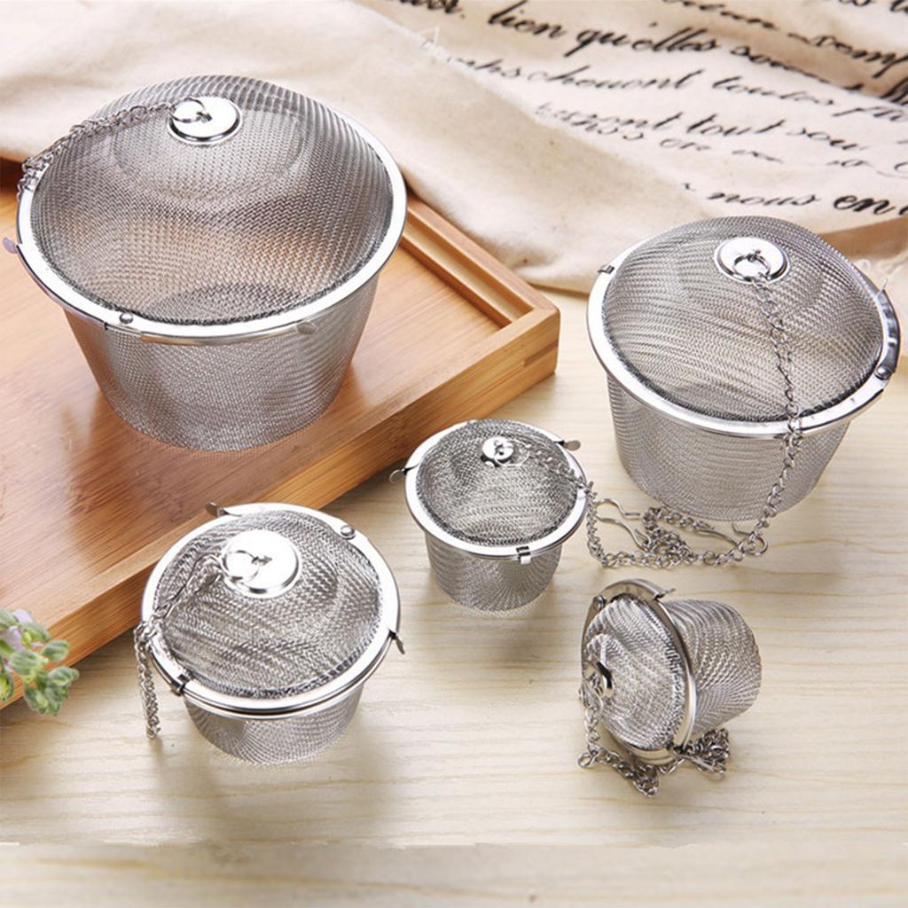 2 Colini Per Spezie E Tè In Acciaio Inox - Filtro A Rete Fine Con Catena E Gancio - Multiuso Cucina