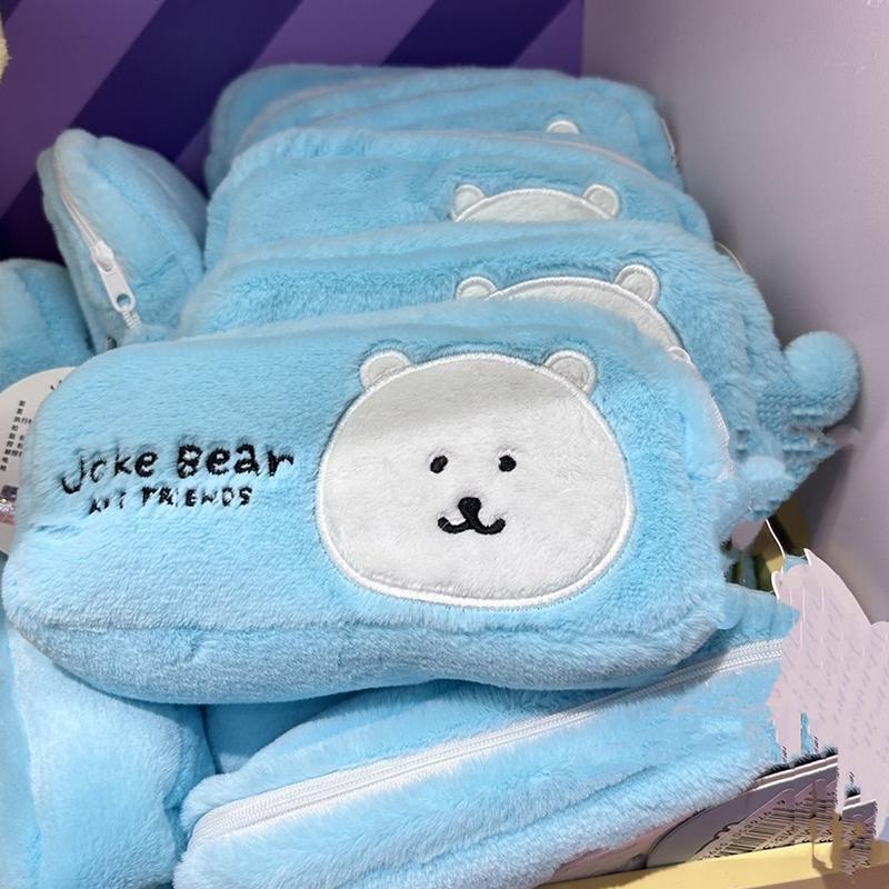 

Мультяшный Мишка Плюшевый Пенал для Студента Большой Вместимости Сумка для Хранения Косметики Офисные Школьные Принадлежности для Хранения Чехол на Молнии