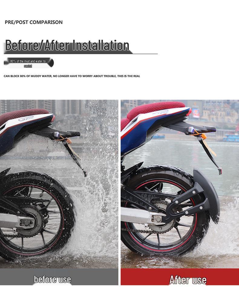 Garde-boue arrière universel pour Chunfeng Bobo Petit Singe Feizhi 250 Moto Électrique